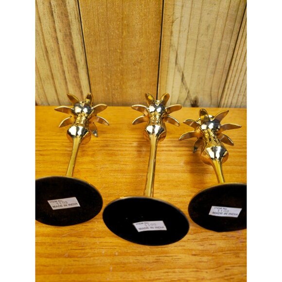 Vintage Brass Pineapple Candle Holders - Picture 11 of 11